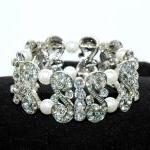 Bridal Bracelet Set - Bridal Rhinestone Earrings -..