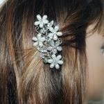 Flower Bridal Wedding Hair Comb - Flower Pearl..