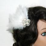 Bridal Wedding Feather Head Piece Clip - Bridal..