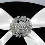 Wedding Rhinestone Brooch - Bridal Wedding Crystal..