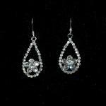 Rhinestone Teardrop Earrings - Bridesmaids Crystal..