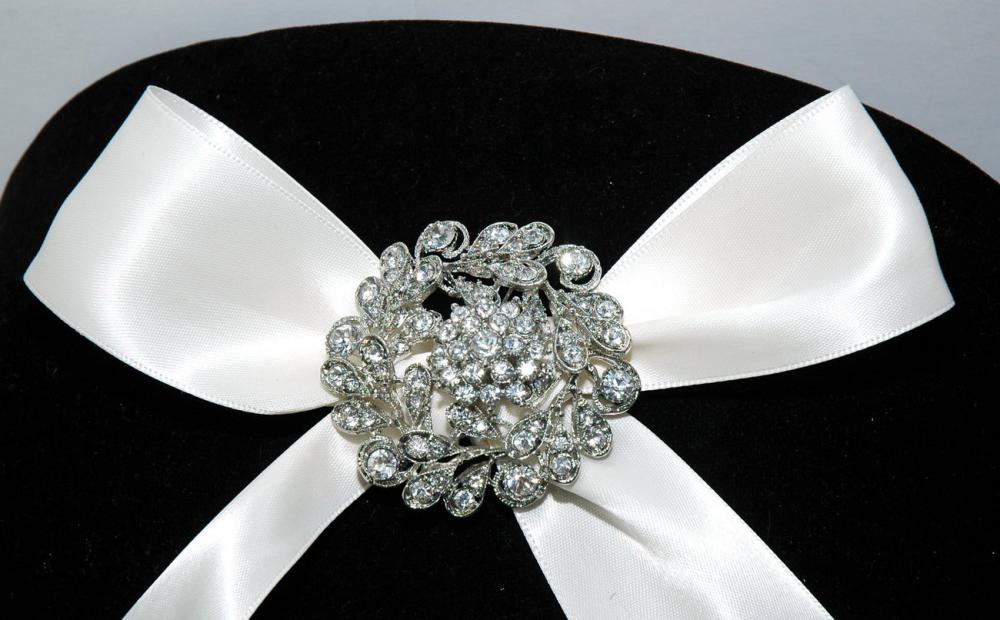 Wedding Rhinestone Brooch - Bridal Wedding Crystal Brooch - Diamante Wedding Jewellery