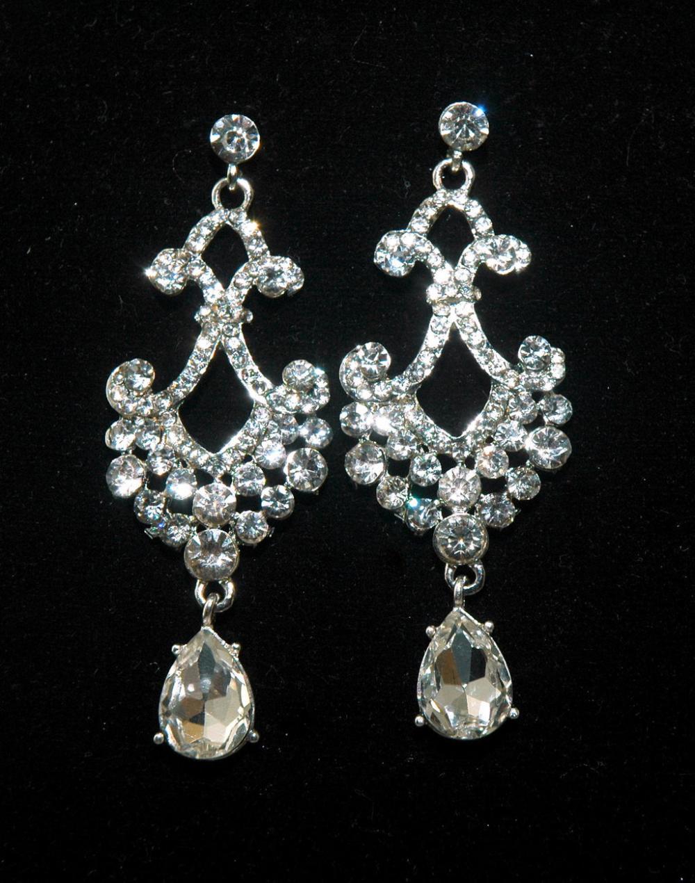 Bridal Chandelier Rhinestone Earrings - Bridal Wedding Crystal Earrings - Crystal Dangle Earrings - Fashion Jewelry
