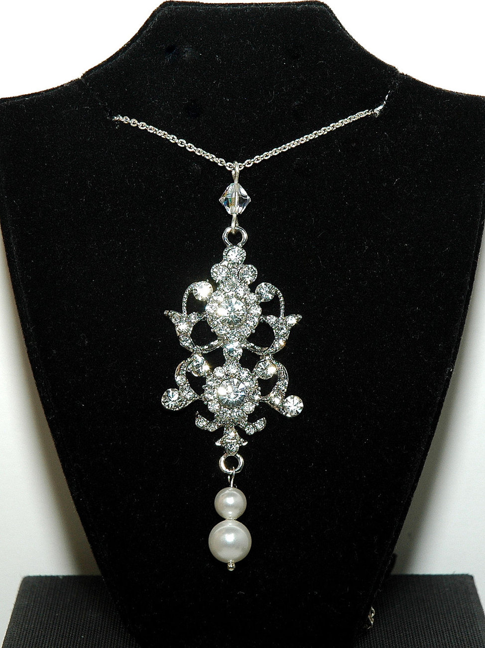 Bridal Necklace And Earrings Set - Fashion Jewelry - Wedding Rhinestone ...