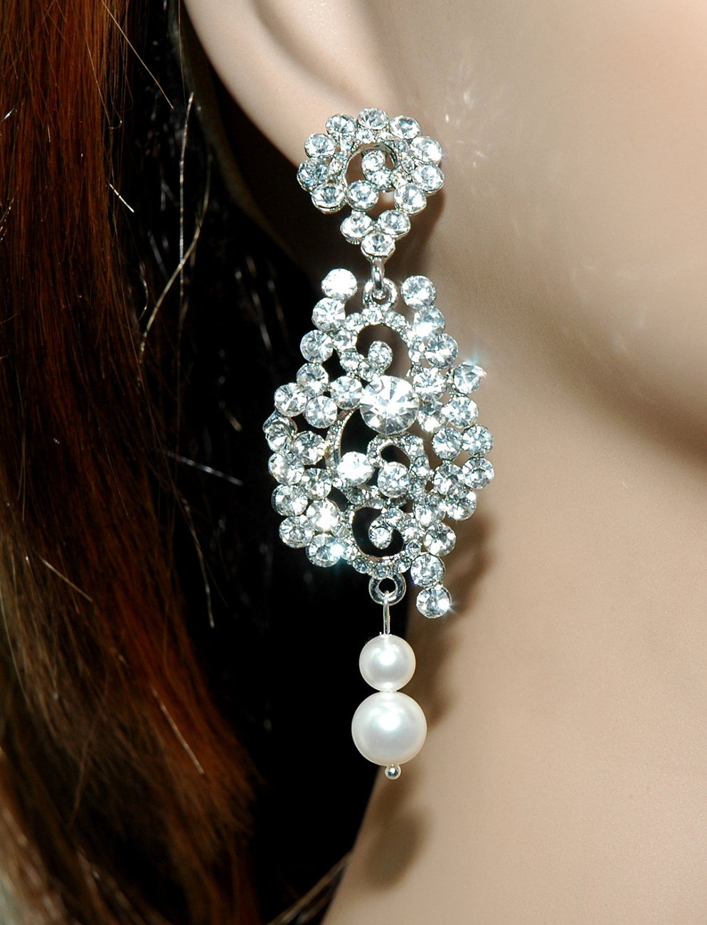 Bridal Wedding Earrings Vintage Style Rhinestone Earrigs Wedding